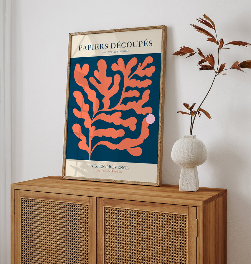 Coral Leafs Fine Art Print Papiers Découpés – Modernes Wandbild A3 A2 A1 A0 — Ansicht 2