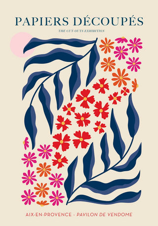 Flower Trail Papiers Découpés Art Poster – Verspielt | Kreativ | Modern