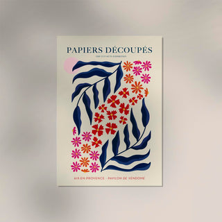 Flower Trail Papiers Découpés Art Poster – Verspielt | Kreativ | Modern