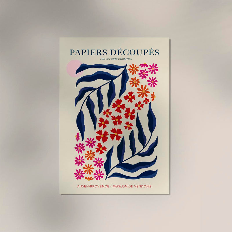 Flower Trail Papiers Découpés Art Poster – Modern & Verspielt — Ansicht 3