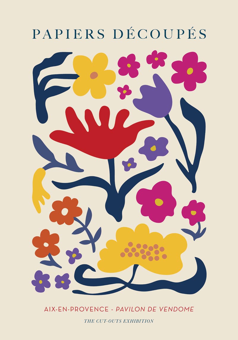 Sale: Flowers Composition Nr. 3 Papiers Découpés A3 Fine Art Print — Ansicht 2