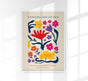 Flowers Composition Nr. 3 Papiers Découpés Art Poster – Kunstdruck Blumen