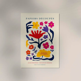 Flowers Composition Nr. 3 Papiers Découpés Art Poster – Kreativ | Bunt | Expressiv