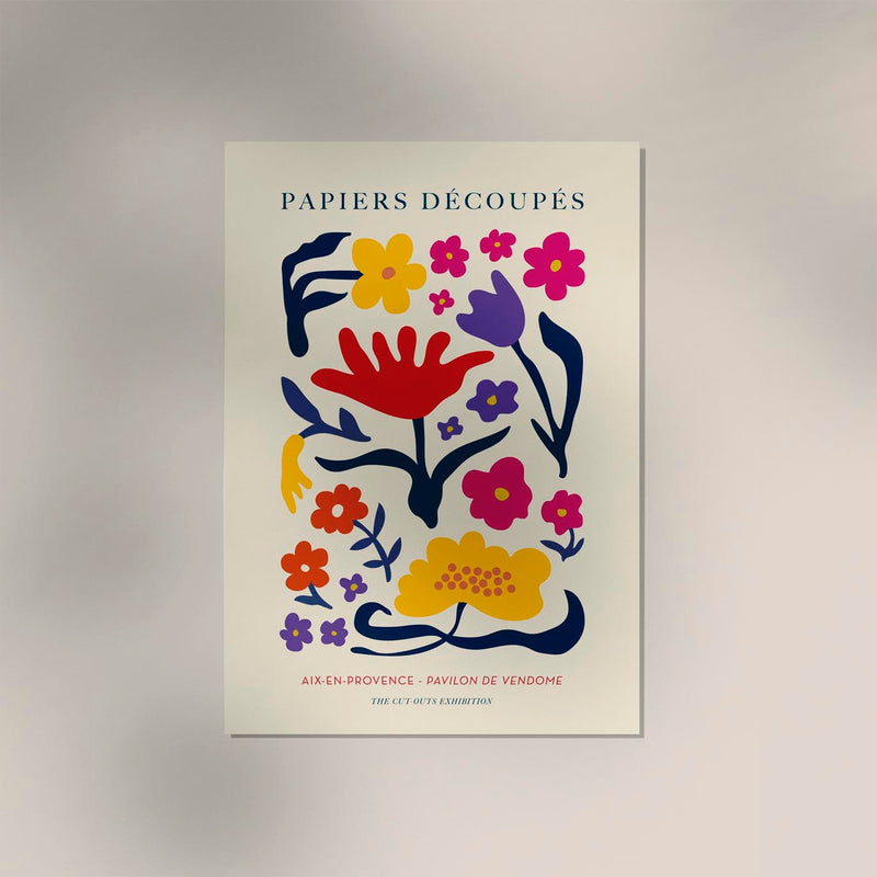 Flowers Composition Nr. 3 Papiers Découpés Art Poster – Kunstdruck Blumen — Ansicht 3
