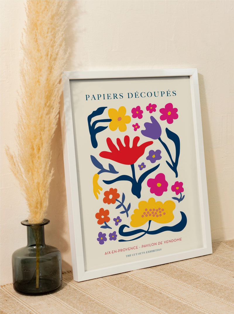 Sale: Flowers Composition Nr. 3 Papiers Découpés A3 Fine Art Print — Patroa Studio