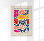 Flowers Composition Nr. 1 Papiers Découpés Art Poster – Modern, Verspielt, Kreativ