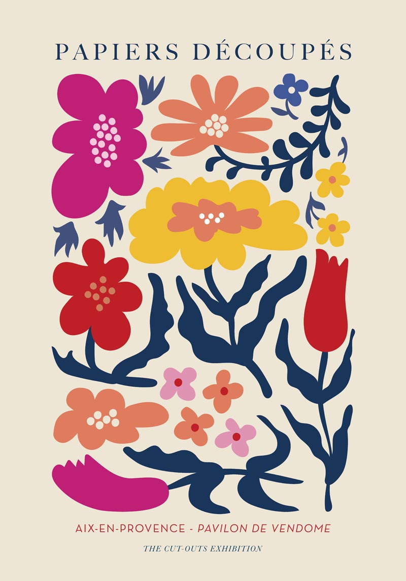 Sale: Flowers Composition No. 1 Papiers Découpés A3 Fine Art Print — Ansicht 2