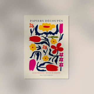 Flowers Composition Nr. 2 Papiers Découpés Art Poster – Kreativ | Lebendig | Modern