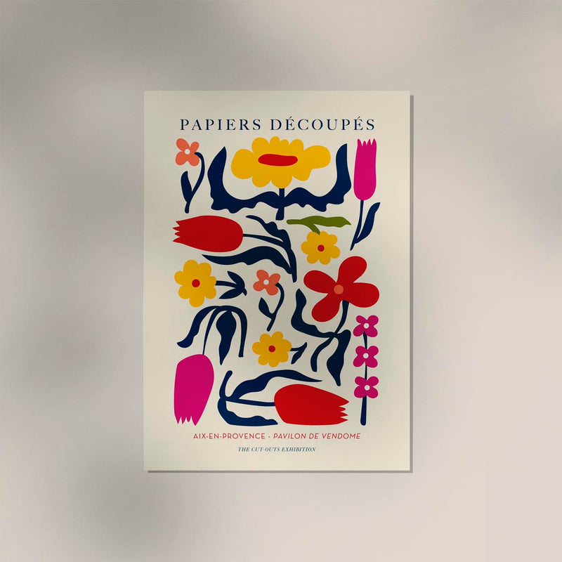 Flowers Composition Nr. 2 Papiers Découpés Art Poster – Wandbild Modern — Ansicht 3