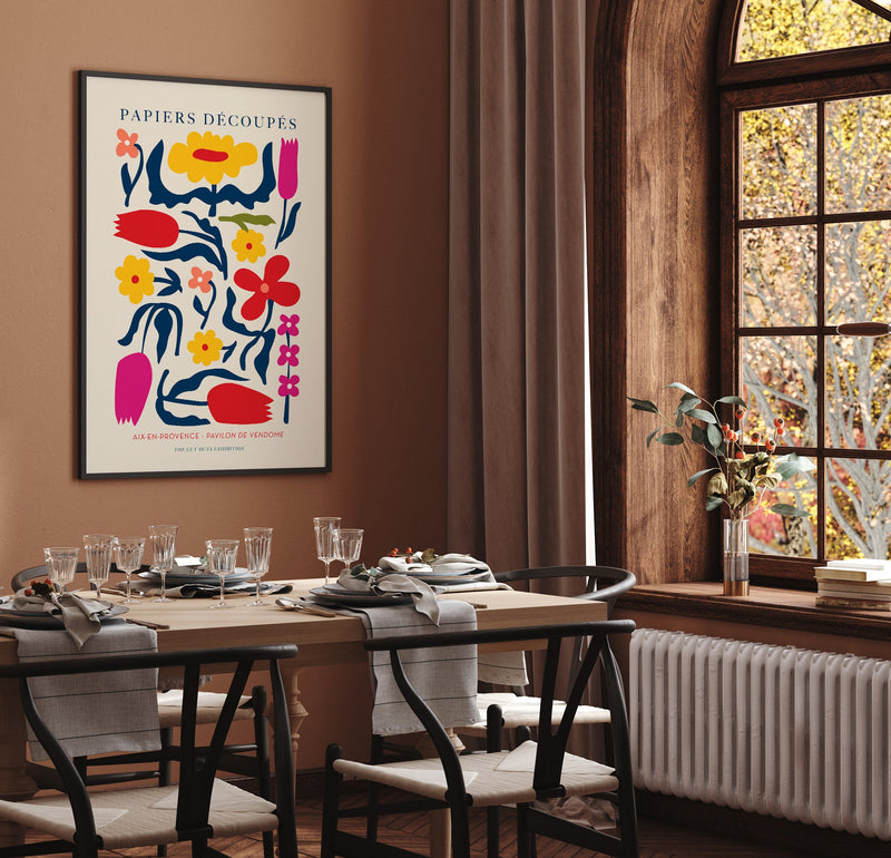 Flowers Composition Nr. 2 Papiers Découpés Art Poster – Wandbild Modern — Ansicht 2