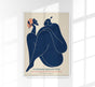 Woman with a Flower Papiers Découpés Art Poster – Handgefertigt Berlin