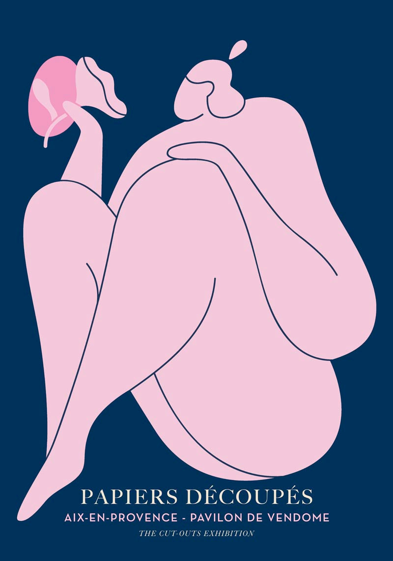 Woman with a flower pink Papiers Découpés Art Poster – Art Print Patroa Studio — Ansicht 4