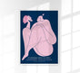 Woman with a flower pink Papiers Découpés Art Poster – Art Print Patroa Studio