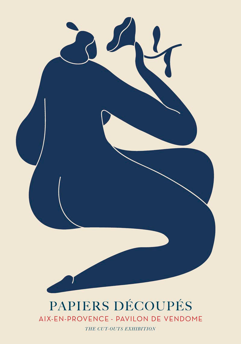 Woman with a Flower II – Papiers Découpés Art Poster | Fine Art Print | UV Resistant — Ansicht 4