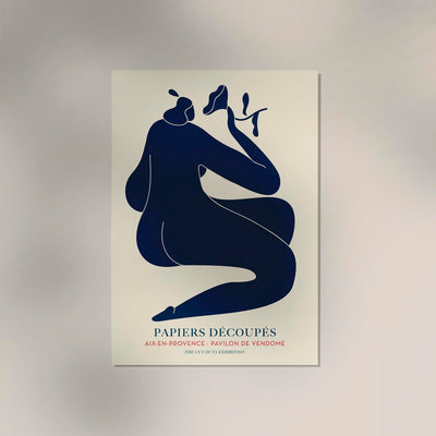 Woman with a Flower II – Papiers Découpés Art Poster | Fine Art Print | UV Resistant