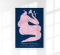 Woman with a Flower II (Pink) – Papiers Découpés Art Poster Fine Art Print