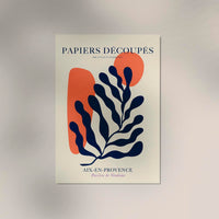 Fluid Forms Papiers Découpés Art Poster – Abstract Collage Flowing Shapes — Ansicht 3