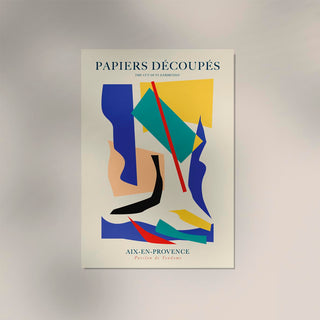 Geometric Cut outs Papiers Decoupes Art Poster – Abstrakte Shapes | Fine Art Print | Canvas