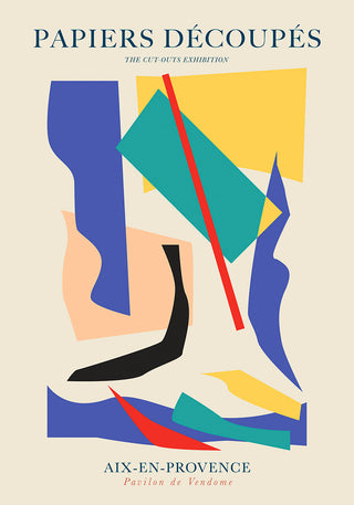 Geometric Cut outs Papiers Decoupes Art Poster – Abstrakte Shapes | Fine Art Print | Canvas