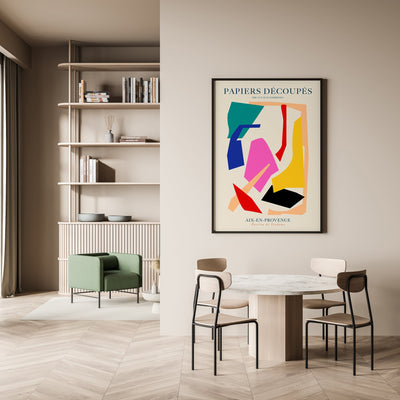 Vivid Abstract Cut-outs – Colorful Shapes Fine Art Print | Modern Art Poster