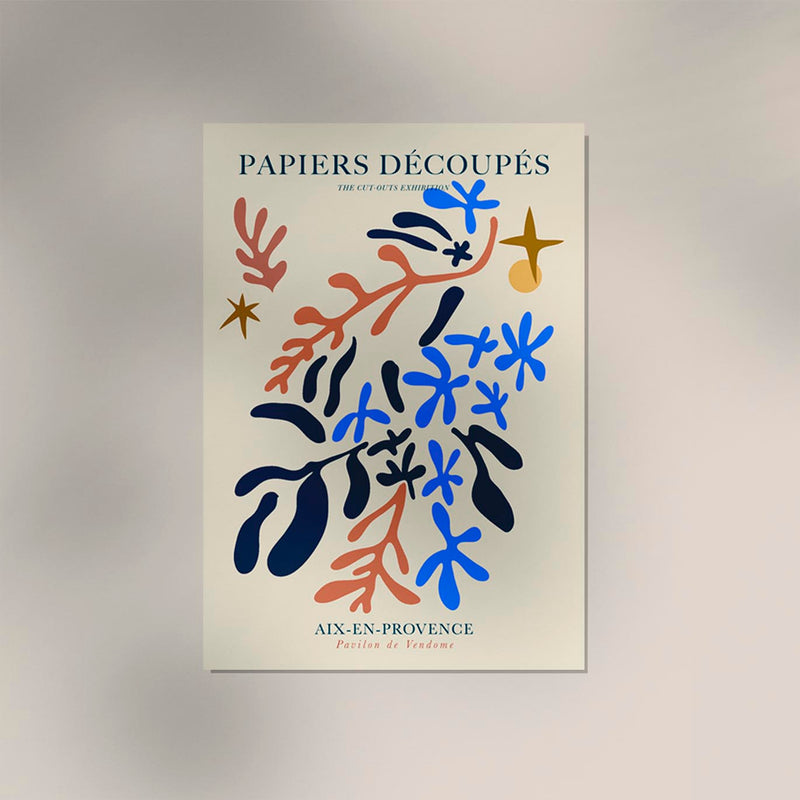 Organic Forms Papiers Découpés Art Poster – Fine Art Print Modern Abstract UV-resistent — Ansicht 3