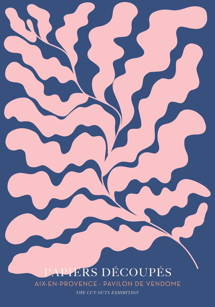 Fluid Form Pink Cut-Outs Art Poster – Abstract Shapes Fine Art Print — Ansicht 4