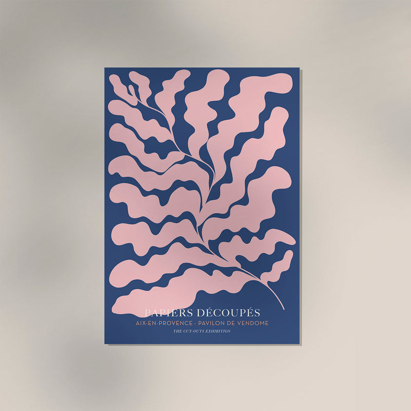 Fluid Form Pink Cut-Outs Art Poster – Abstract Shapes Fine Art Print — Ansicht 3