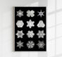 Snowflakes by Wilson Bentley – Kunstdruck Schwarzweiß Makrofotografie