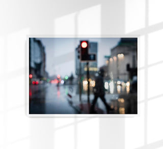 Blurry City at Night – Fine Art Photo Poster by Patroa Studio