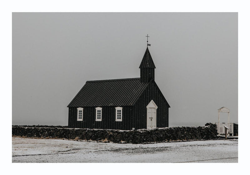 Winter in Iceland Poster – Schwarzweiß Makrofotografie — Ansicht 3