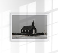 Winter in Iceland Poster – Schwarzweiß Makrofotografie — Ansicht 1