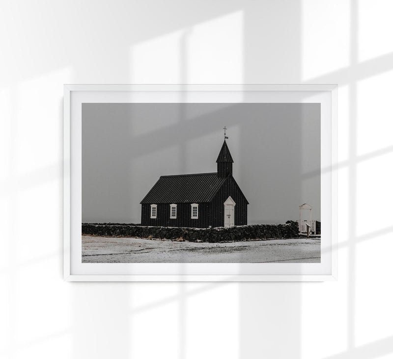 Winter in Iceland Poster – Schwarzweiß Makrofotografie — Patroa Studio