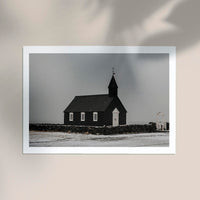 Winter in Iceland Poster – Schwarzweiß Makrofotografie — Ansicht 2