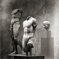 Marble Torso of a Youth Poster – Black and White Art Print — Ansicht 3