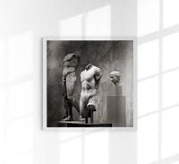 Marble Torso of a Youth Poster – Black and White Art Print — Ansicht 1