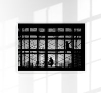 Restoration work on Reading Terminal – Schwarz-Weiß Fotografie von Carol M. Highsmith — Ansicht 1
