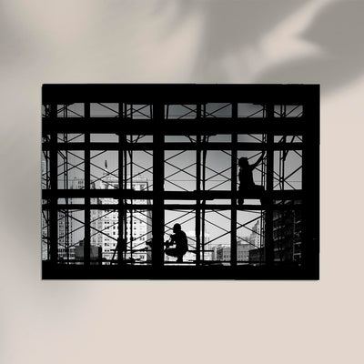 Restoration work on Reading Terminal – Schwarz-Weiß Fotografie von Carol M. Highsmith