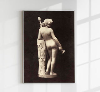 Erotic vintage sculpture naked woman (1859)