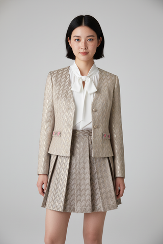 Sustainable Fabric Aisha Skirt – A-line | Chevron Pattern | Recycled Polyester