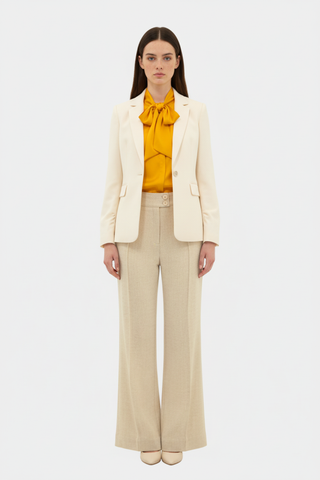 Gabi Sustainable Organic Linen Blazer, white | Organic linen | Classic design | EU production