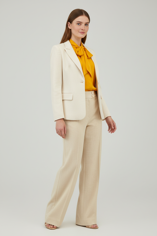 Gabi Sustainable Organic Linen Blazer, white | Organic linen | Classic design | EU production