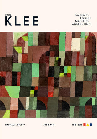 Paul Klee Red and Green Architecture Art Exhibition Poster – Bauhaus Kunst | Fine Art Print | UV-beständig