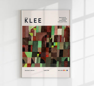 Paul Klee Red and Green Architecture Art Exhibition Poster – Bauhaus Kunst | Fine Art Print | UV-beständig