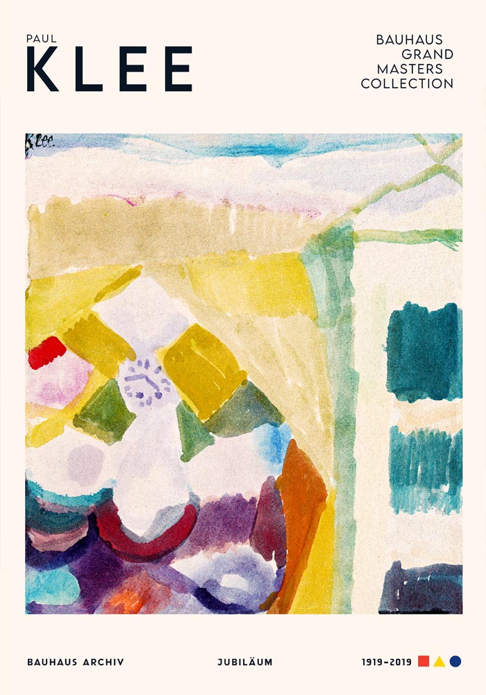Paul Klee Interior with the Clock Art Exhibition – Kunstposter Fine Art Print UV-beständig — Ansicht 3