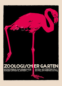 Zoological Garden Flamingo Poster – Handcrafted Art Print — Ansicht 4