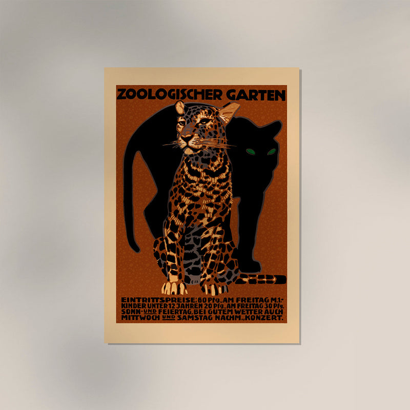 Zoologischer Garten Zoo Vintage Poster Fine Art Print UV-beständig — Ansicht 3