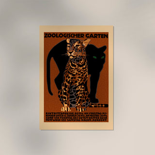 Zoologischer Garten Zoo Vintage Poster – Fine Art Print | UV-beständig | Ohne Rahmen