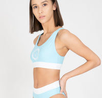 Bikini Top Ringer-Rücken ECONYL® | Farblich abgesetzter Bund — Ansicht 2