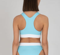 Bikini Top Racerback ECONYL® | Contrasting waistband — Ansicht 3