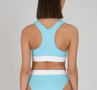 Bikini Top Ringer-Rücken ECONYL® | Farblich abgesetzter Bund — Ansicht 3